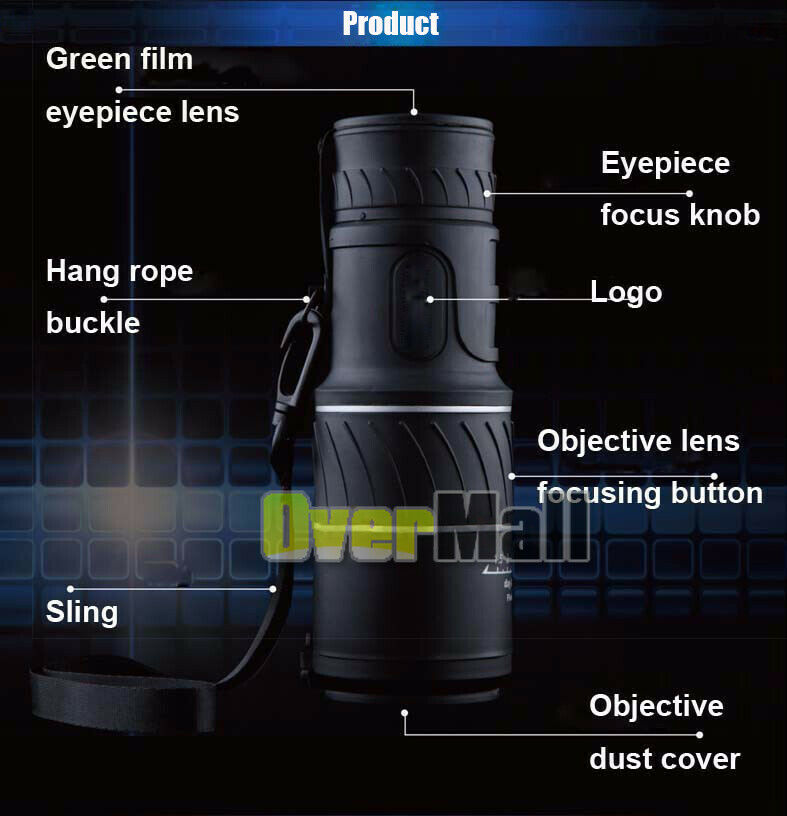 40x60 Hd Monocular Telescope Night Vision